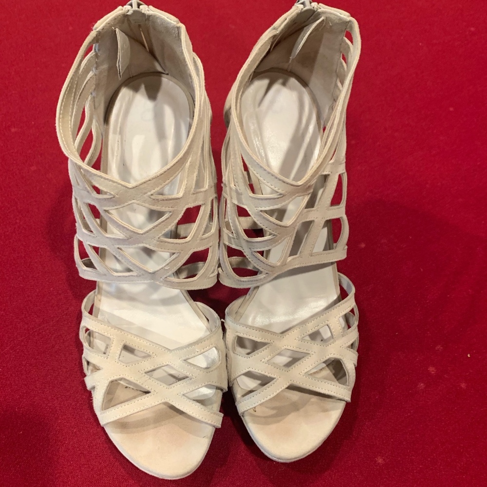 Stuart Weitzman Strappy Suede Heel